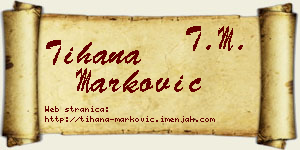 Tihana Marković vizit kartica